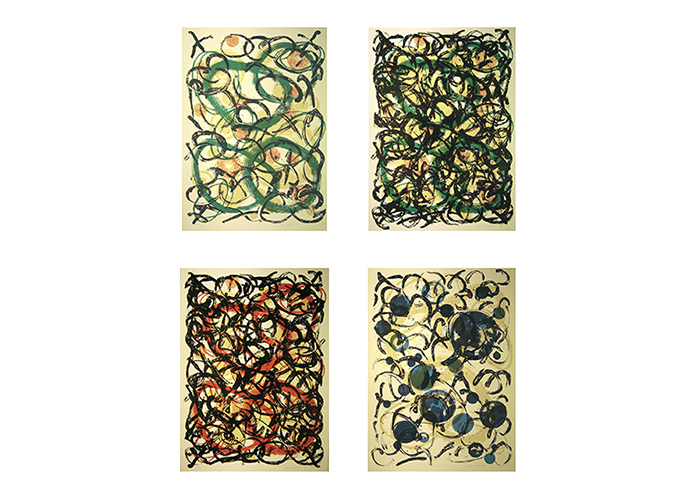 Lichttanz 1-4 • 140 x 100 cm • Limitierte Auflage je 30 Exemplare  • 4-farbig mit Bleistift handsigniert